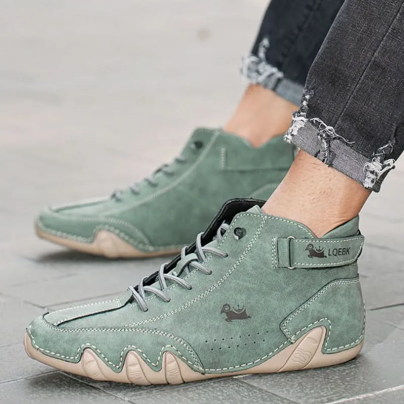 Leather Sneakers - High Top for Men