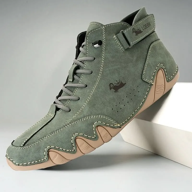 Leather Sneakers - High Top for Men