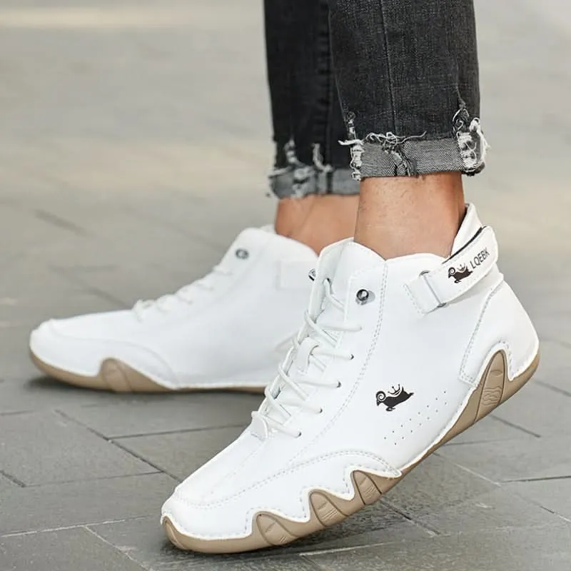 Leather Sneakers - High Top for Men