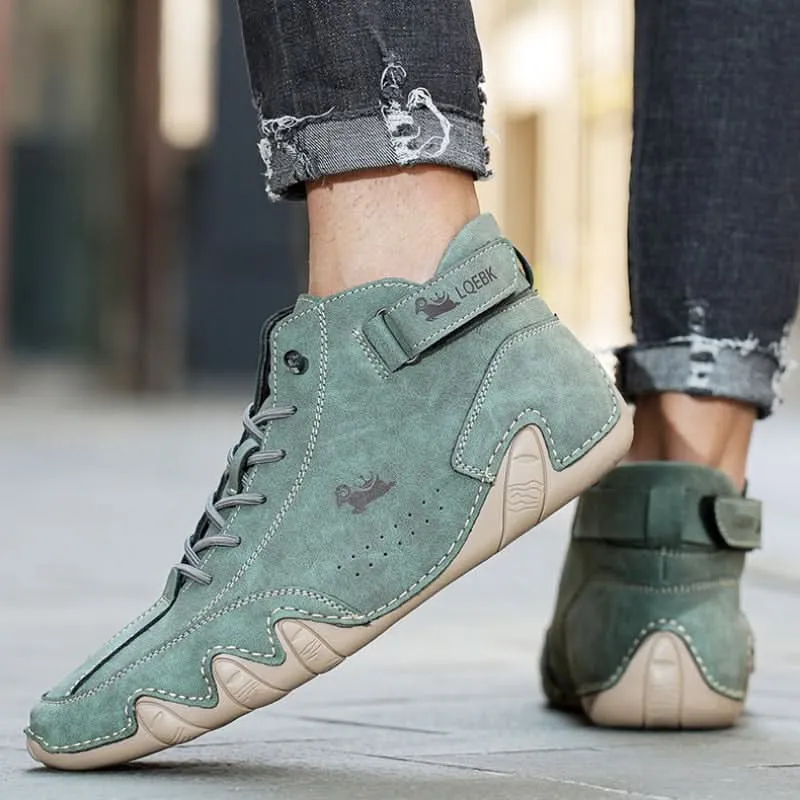 Leather Sneakers - High Top for Men
