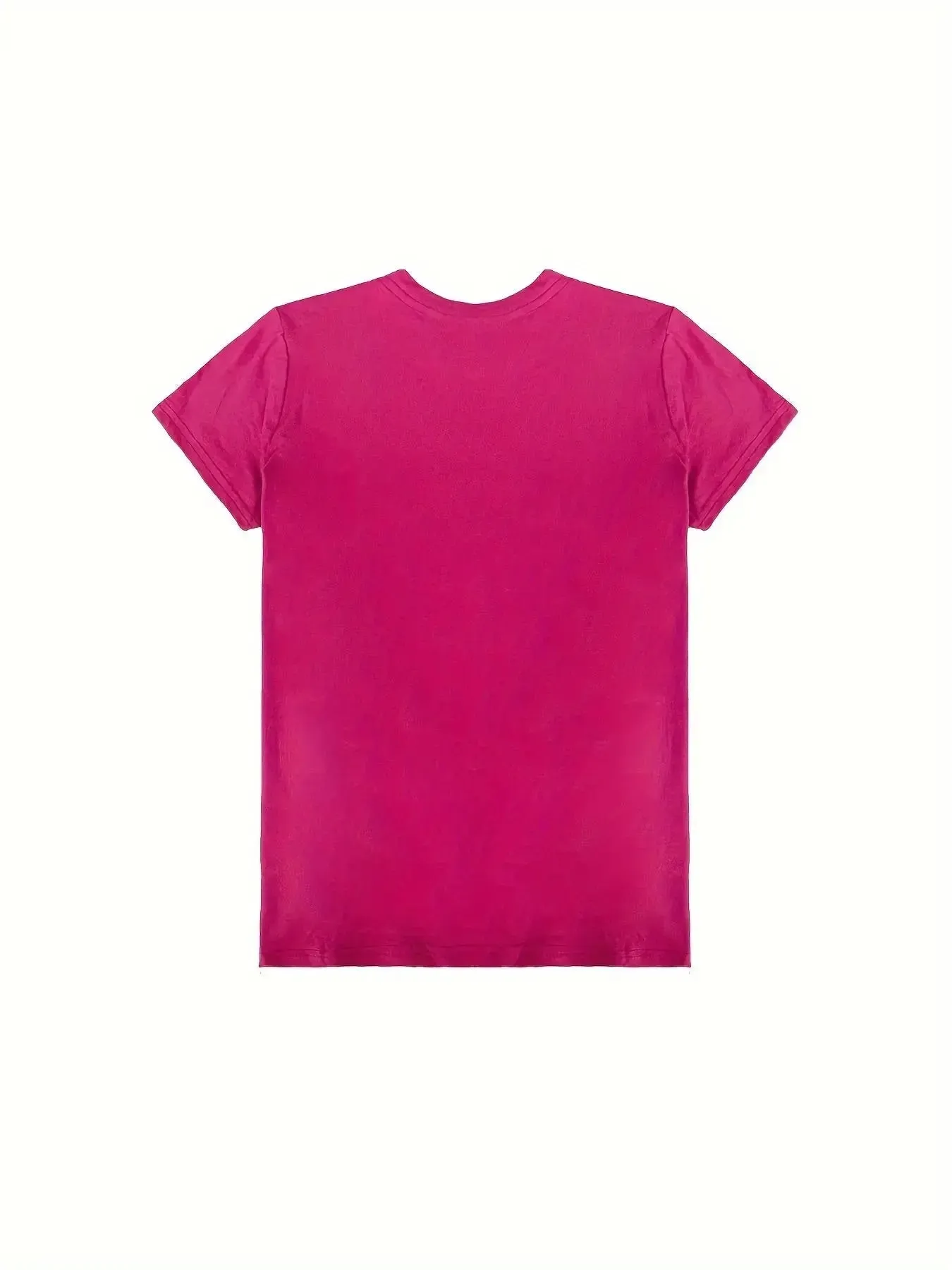 Letter Print Crew Neck T-Shirt, Casual Short Sleeve Women's Clothing