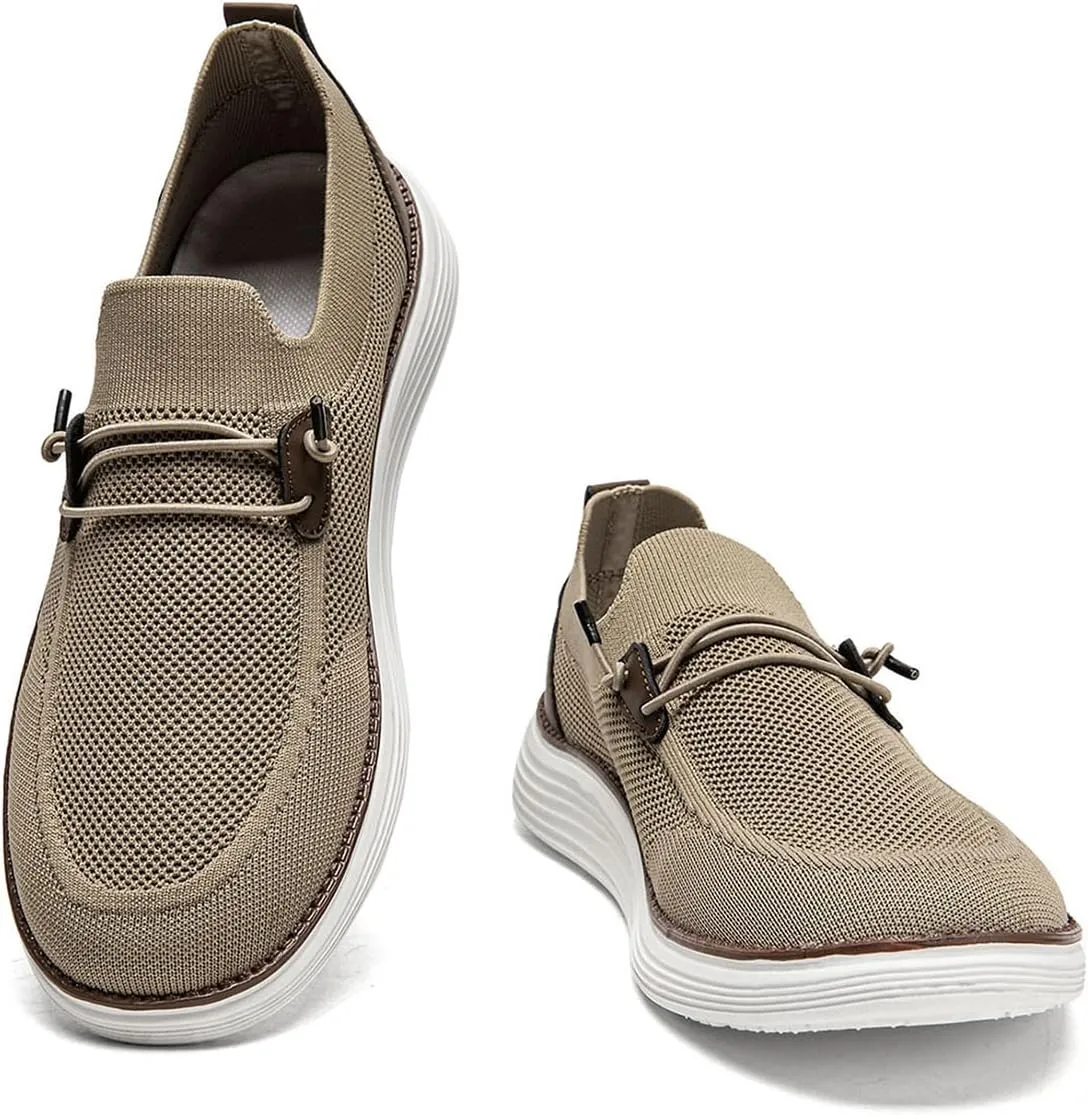 Mens Slip on Loafers Boat Shoes Non Slip Walking Shoes Running Shoes Fashion Sneakers for Men Comfort Lightweight Breathable Casual Office Shoes