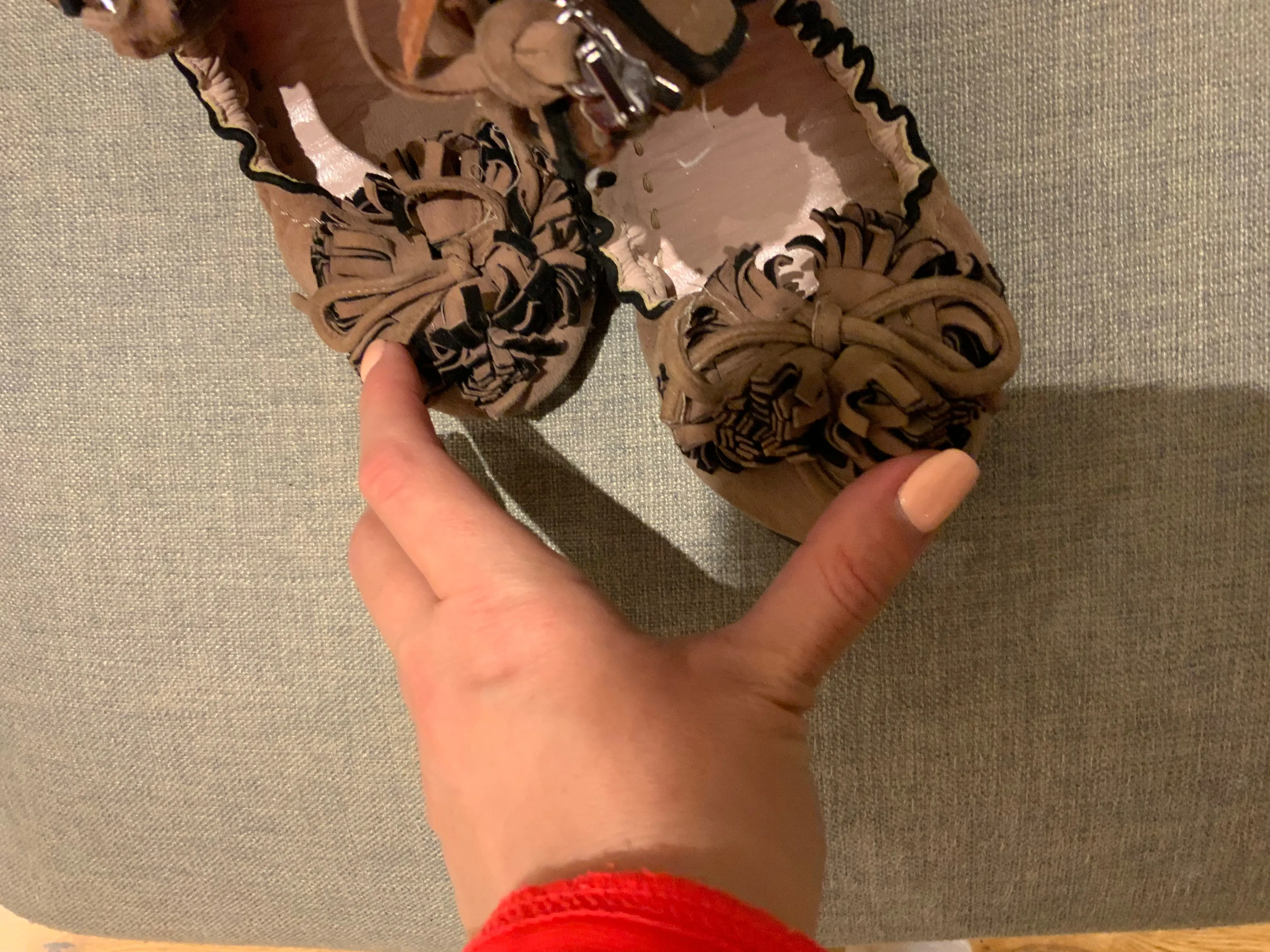 MIU MIU Brown Suede Leather Flats SHOES SIZE 38 UK 5 US 8 ladies