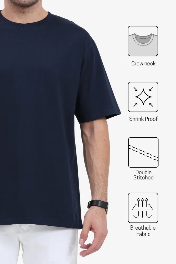 Navy Blue Oversized T-shirt for men
