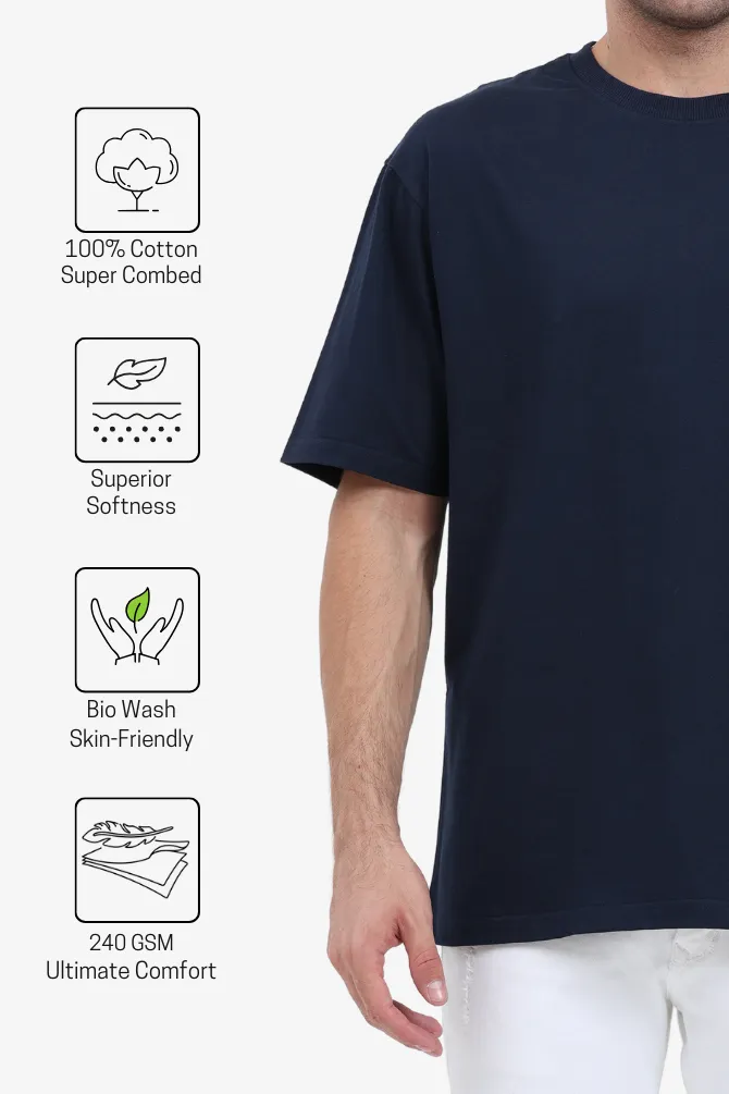 Navy Blue Oversized T-shirt for men