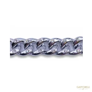 Nikel Abs Plastic Chain in Different Colors and Sizes with Rhinestones Art. D363 - Gafforelli Srl