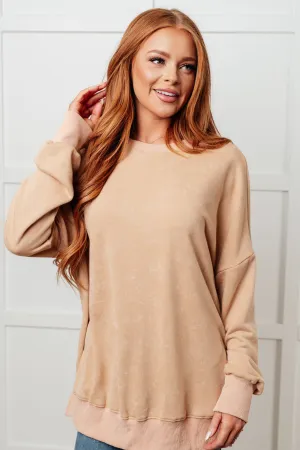 No Plain Jane Oversized Sweatshirt in Khaki (Online Exclusive)
