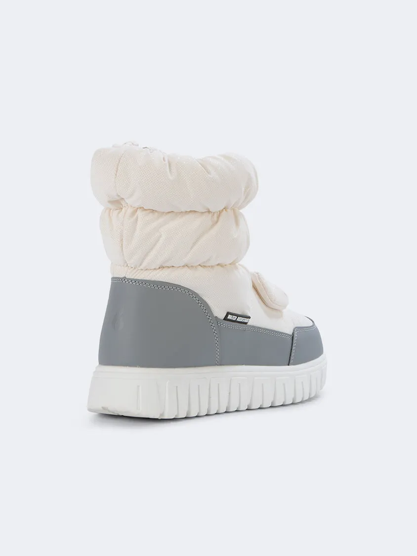 Oil And Gaz Comfy Kids-Girls Skiing After Ski Boots White/Grey