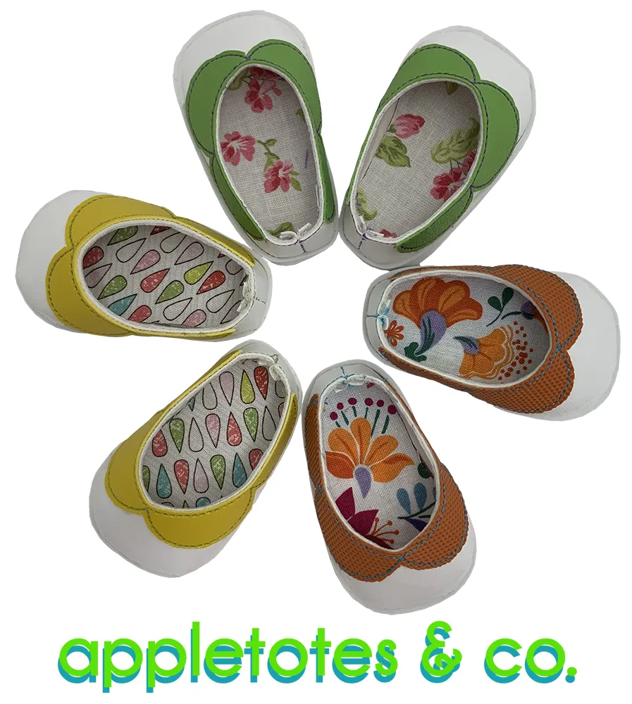 Oopsie Daisy Shoes Sewing Pattern for 18 Inch Dolls - SVG Files Included