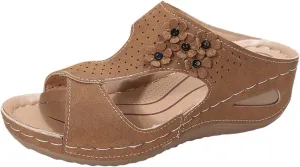 Orthopedic Sandals for Women Comfortable Platform Wedge Sandals Women Slip on Shoes Dressy Summer Orthotic Sandals