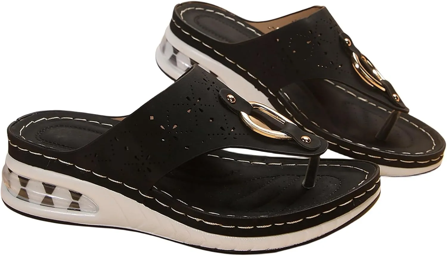 Orthopedic Sandals for Women with Arch Support Platform Wedge Flip Flops Summer Comfortable Dressy Casual Beach Slippers Walking