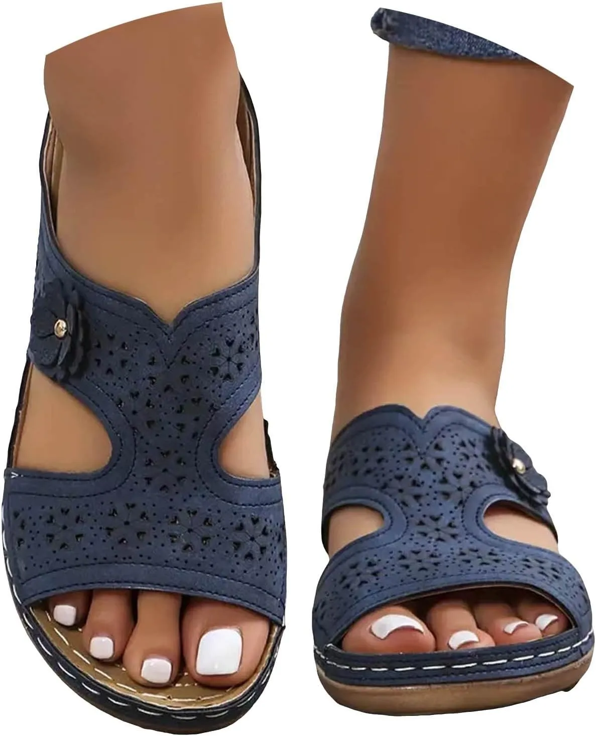 Orthopedic Sandals for Women Womens Fashion Orthotic Slides Ladies Summer Sandals with Comfortable Arch Support