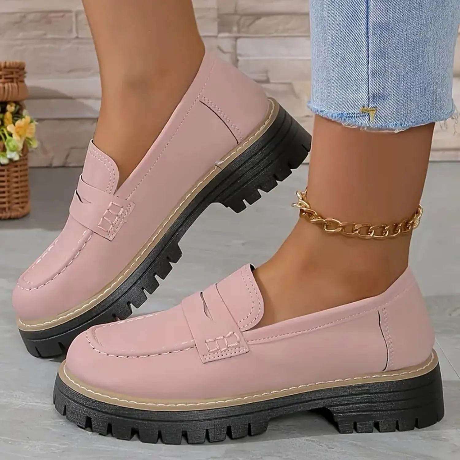Orthoture-Orthopedic Platform Loafers,Wide Toe Lightweight Casual Comfort Shoes,Slip-On Suitable for All Foot