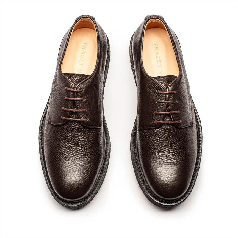 PABLO Dark Chocolate | Grain Leather Derby