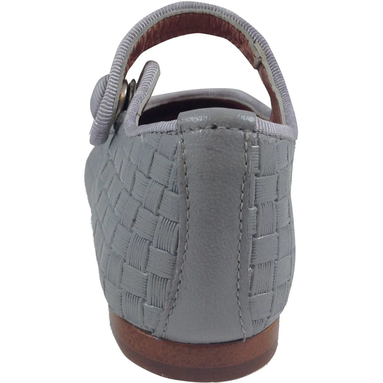 Papanatas by Eli Girl's Light Grey Cloe Mary Jane Flats