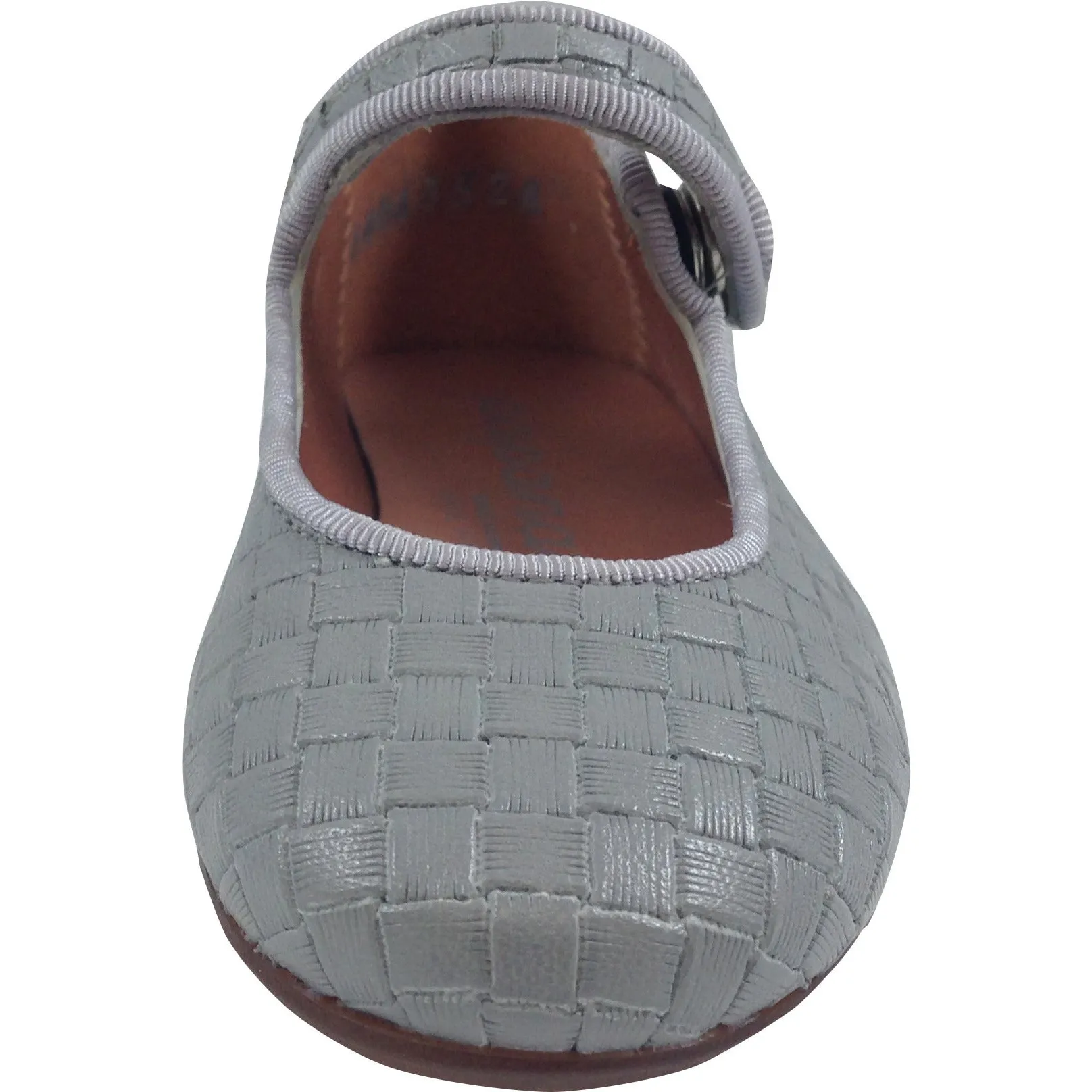 Papanatas by Eli Girl's Light Grey Cloe Mary Jane Flats