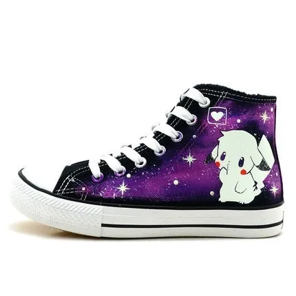Pikachu Luminous Canvas Shoes High top Sneakers Sports Shoes Kid Gifts