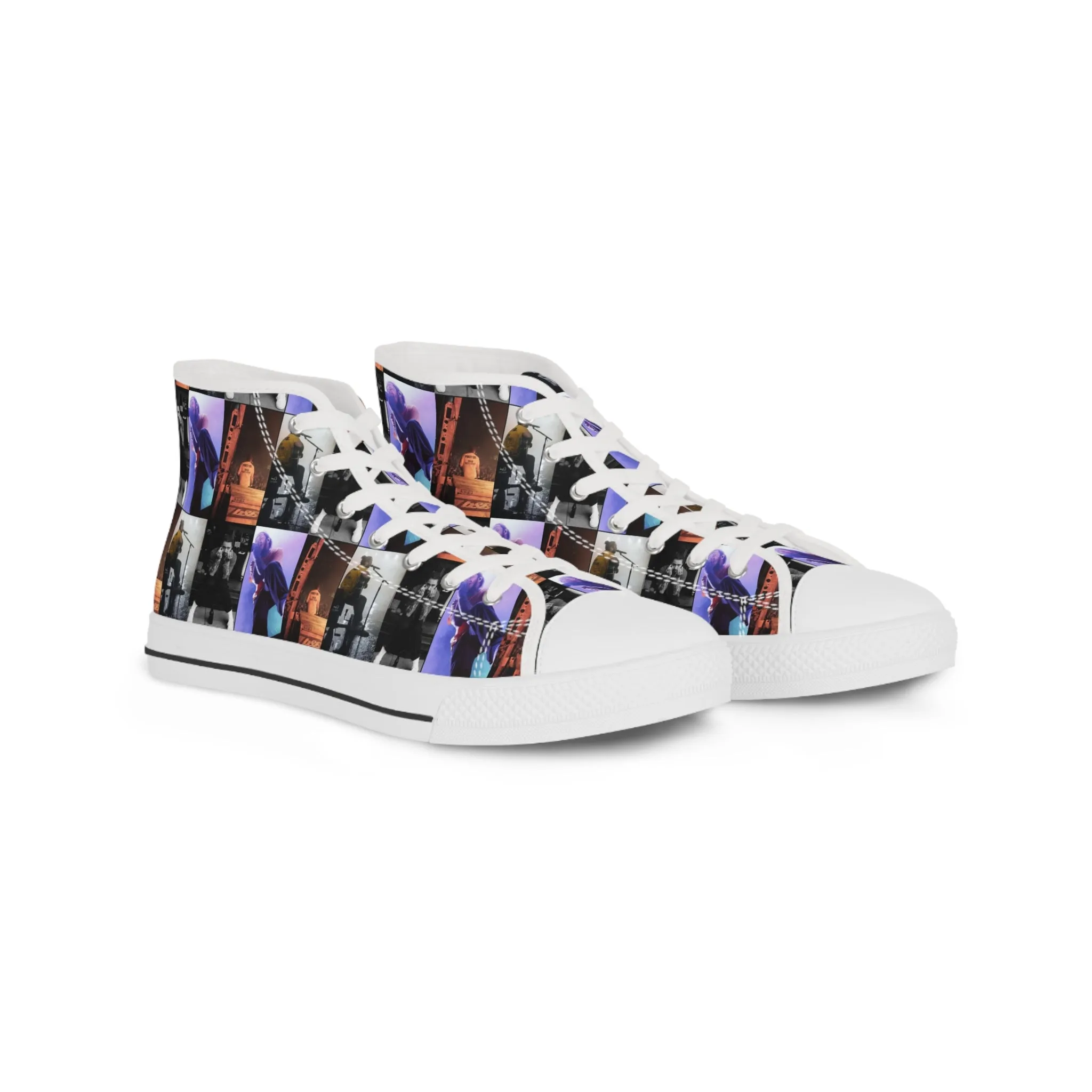 Post Malone On Tour Collage Men's High Top Sneakers