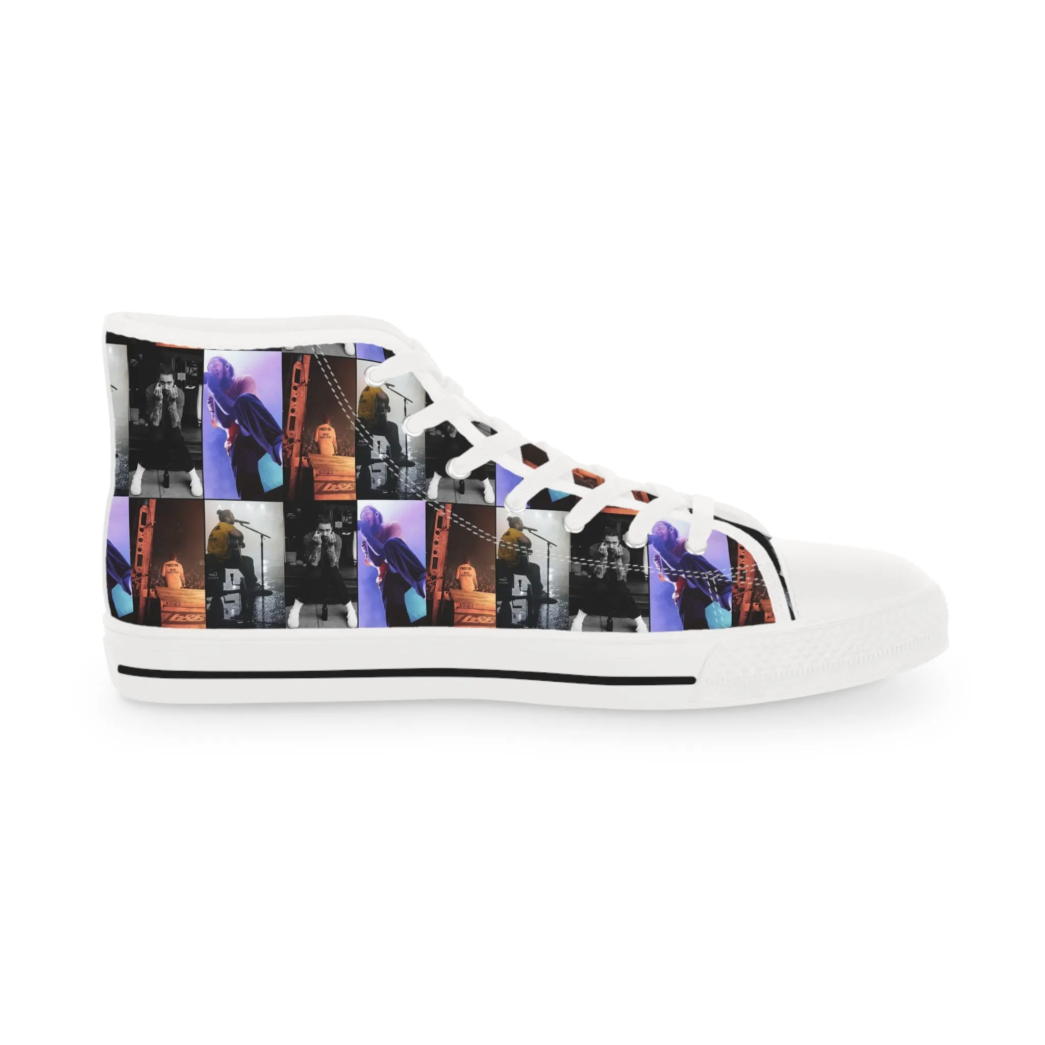 Post Malone On Tour Collage Men's High Top Sneakers