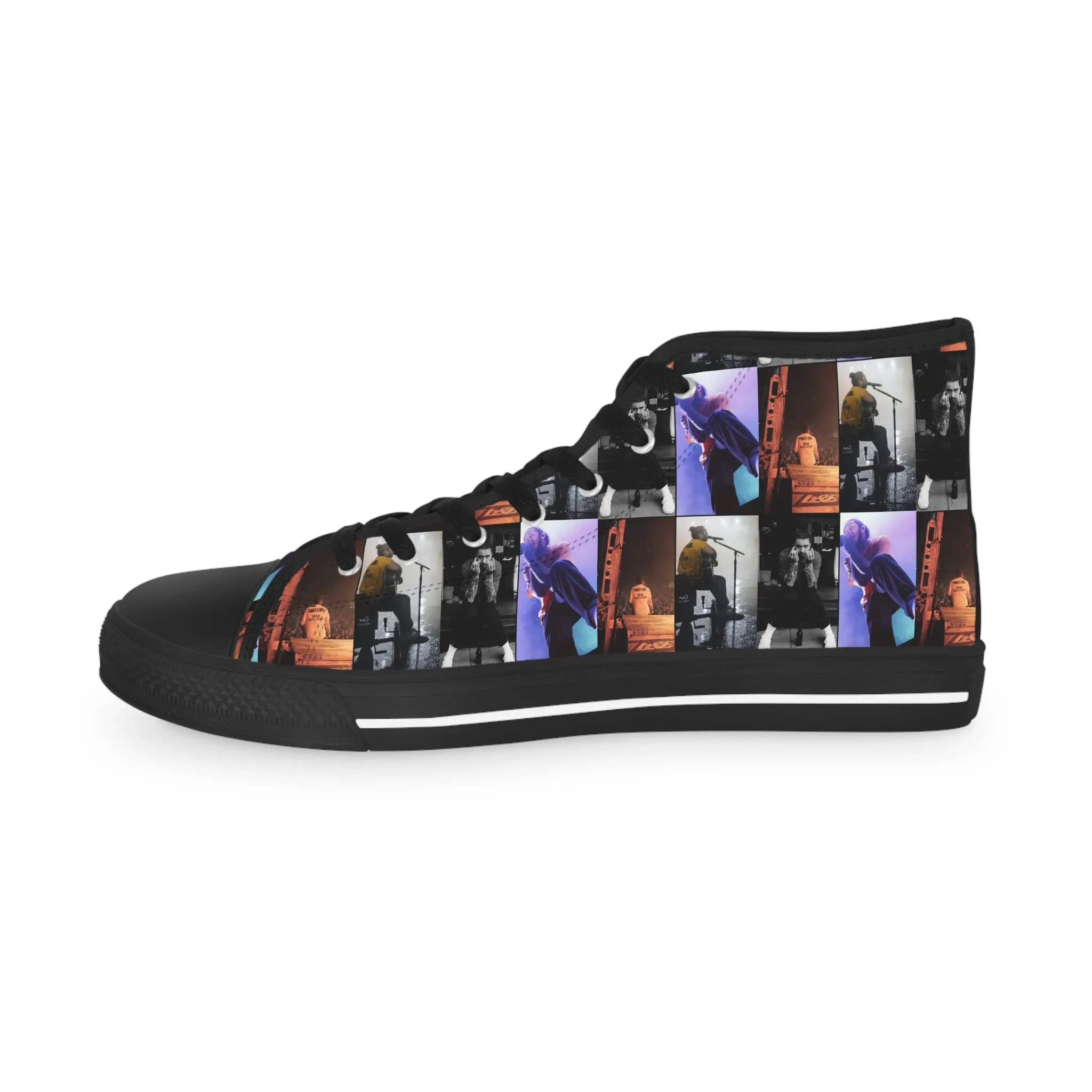 Post Malone On Tour Collage Men's High Top Sneakers