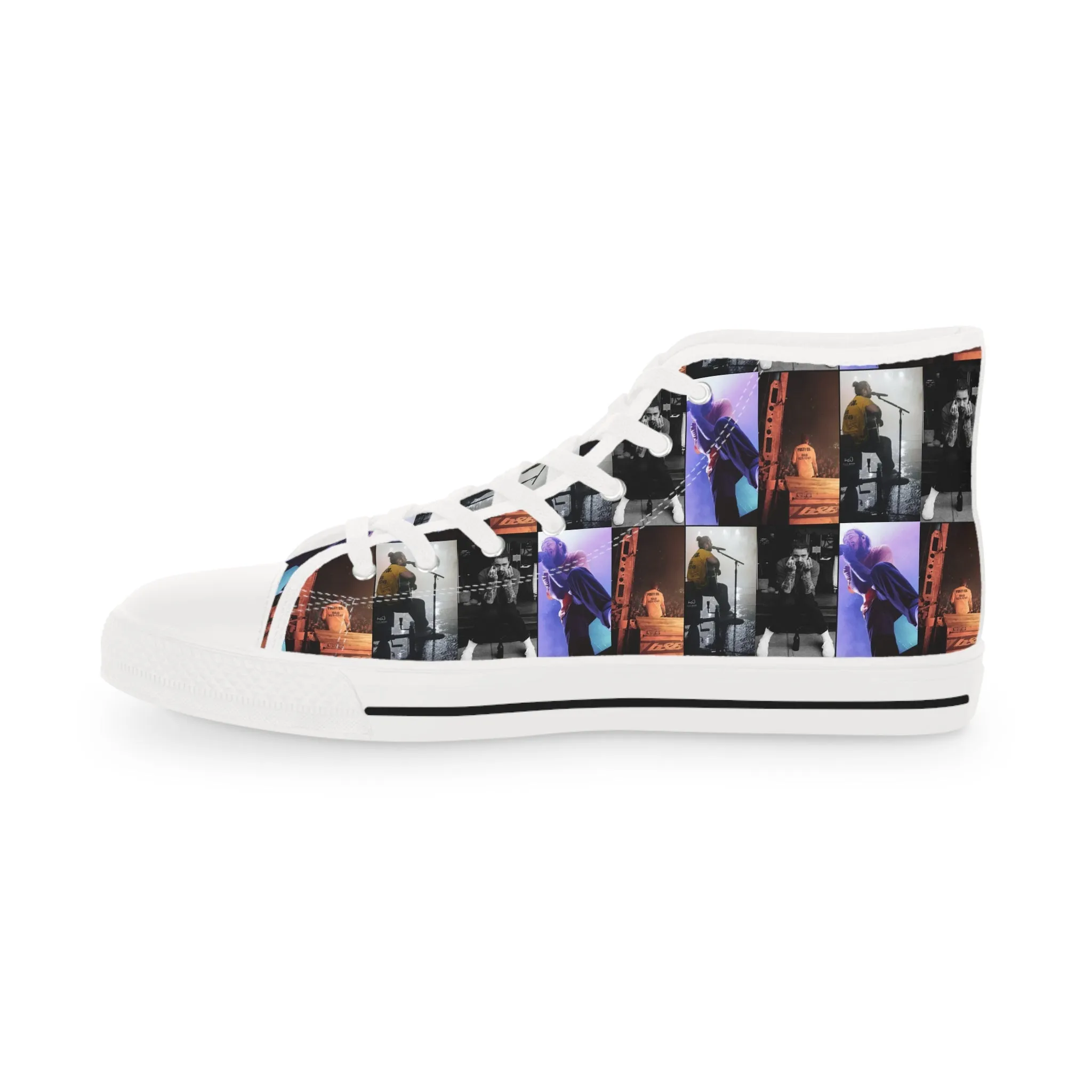 Post Malone On Tour Collage Men's High Top Sneakers