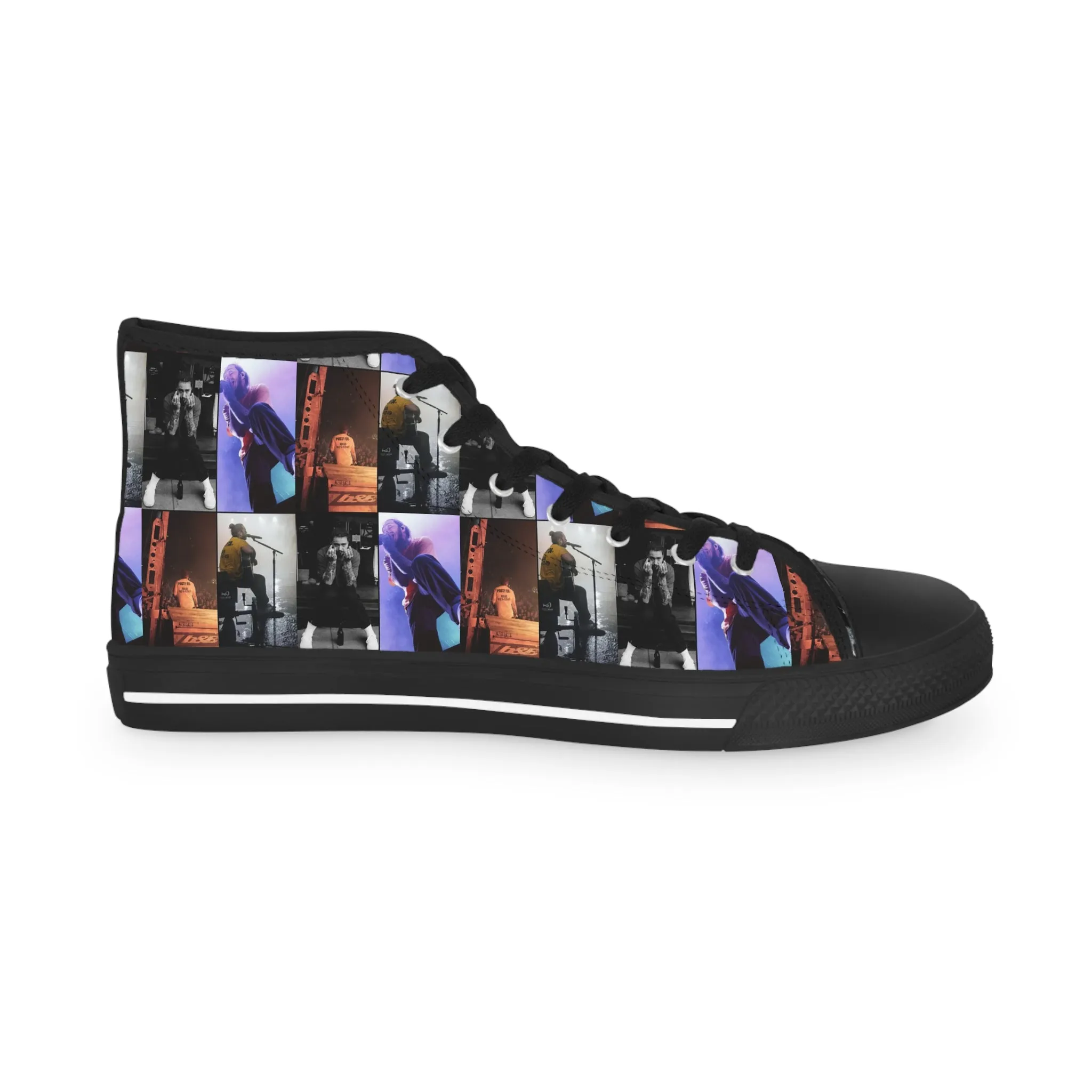 Post Malone On Tour Collage Men's High Top Sneakers