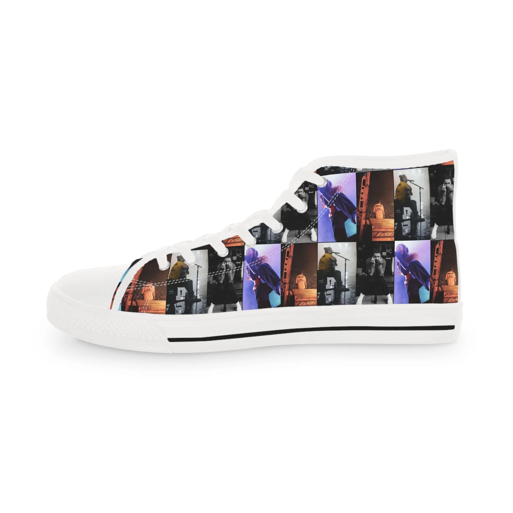 Post Malone On Tour Collage Men's High Top Sneakers