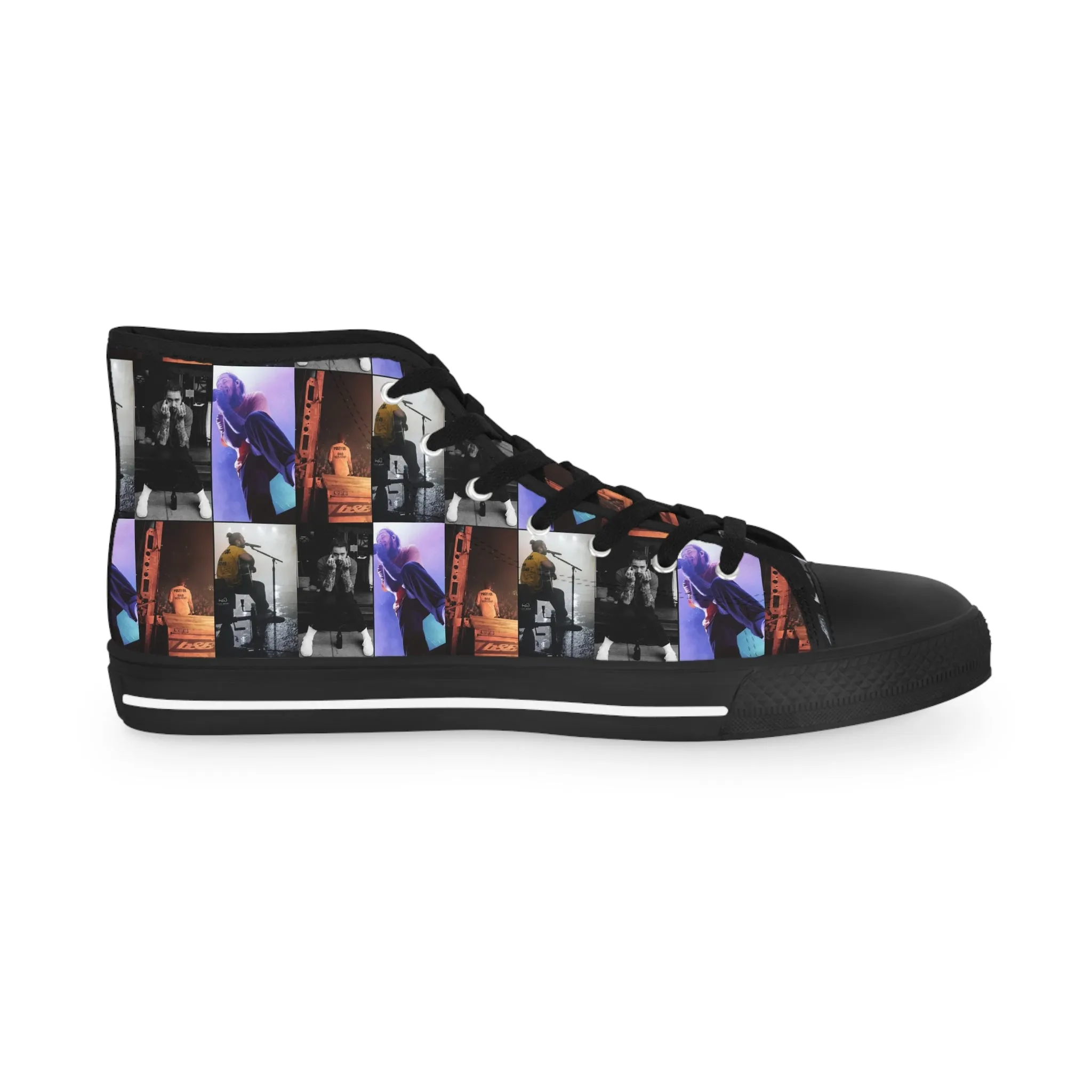 Post Malone On Tour Collage Men's High Top Sneakers
