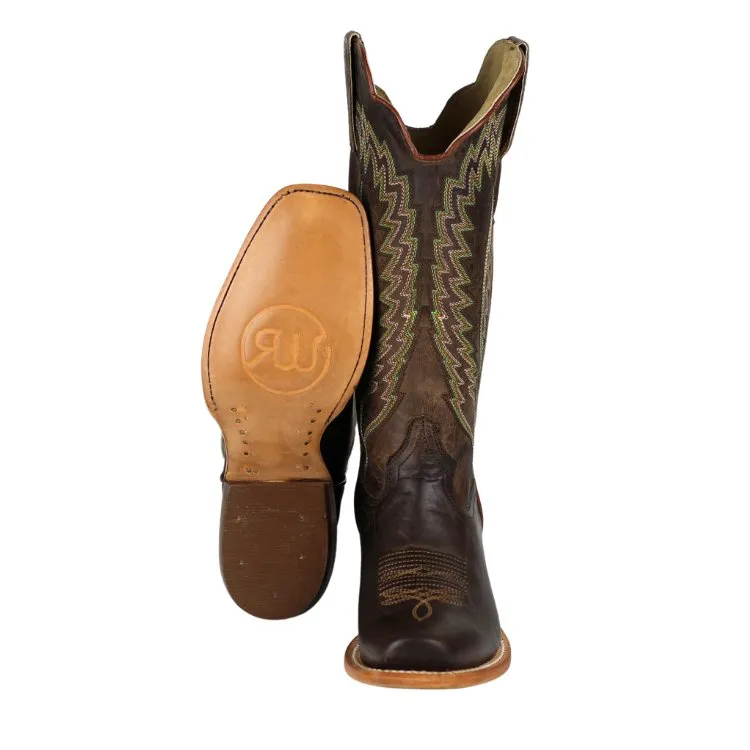 R. Watson Women's 13" Mad Brown Cowhide and Goat Western Boot