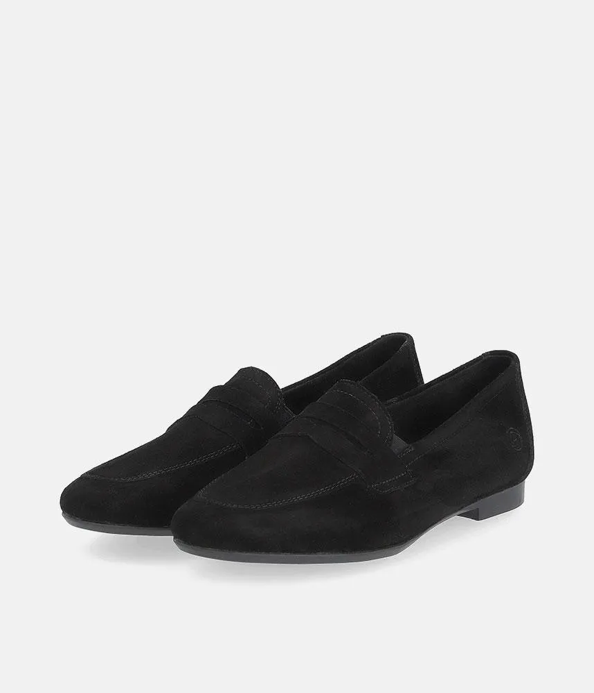 Remonte Chic Black Suede Slip On Shoe