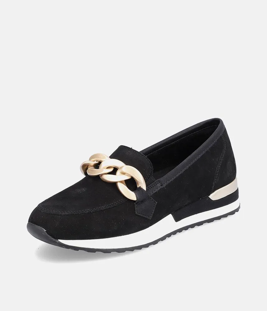 Remonte Fabulous Black Slip On Shoe