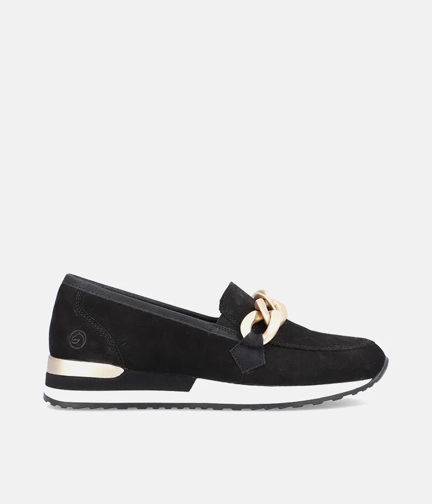 Remonte Fabulous Black Slip On Shoe
