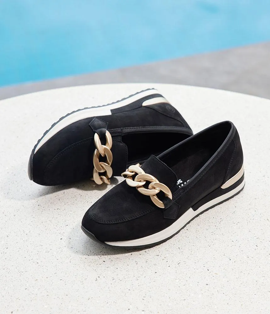 Remonte Fabulous Black Slip On Shoe