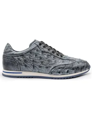 Rio Ostrich Quill Sneakers Black Demin