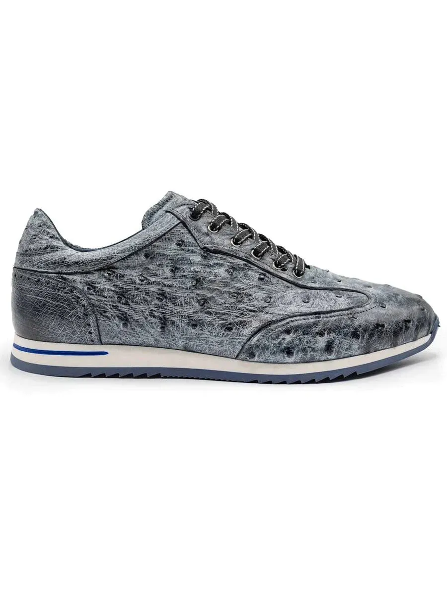 Rio Ostrich Quill Sneakers Black Demin