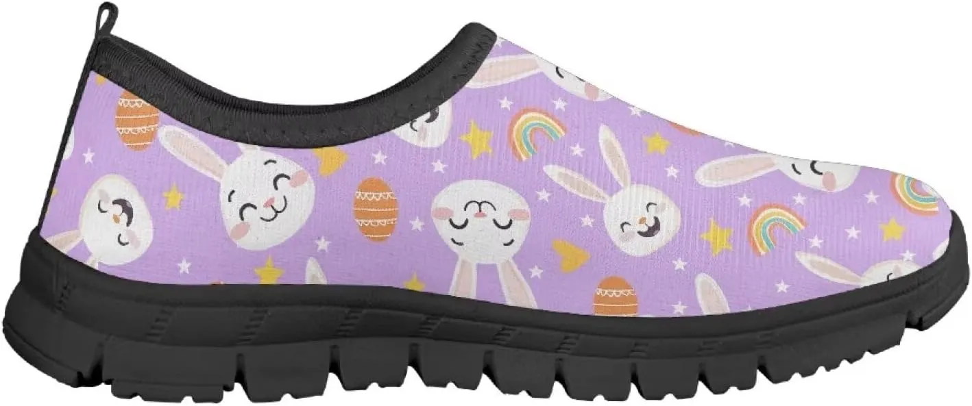 Slip On Walking Kids Sneakers Casual Loafers Non Slip Shoes Low Top Breathable Mesh Hiking Shoes Toddlers Black US 11-15
