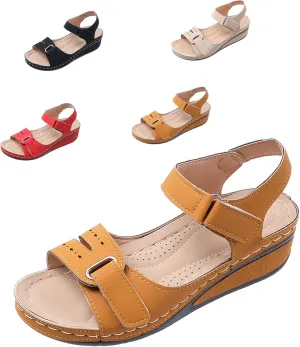 Soft & Stylish Wedge Sandals2025 Stylish Wedge Sandal,Casual Open Toe Wide Width Orthopedic Arch Support Sandal