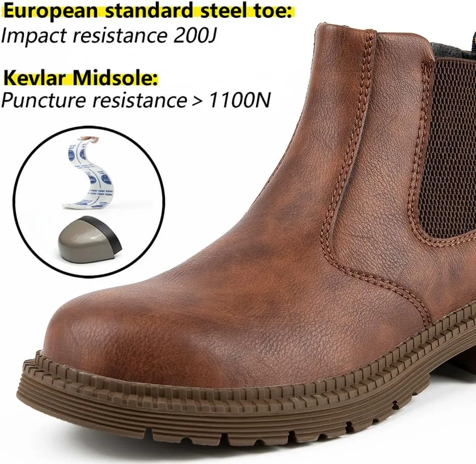 Steel Toe Work Shoes for Men Women Lightweight Comfortable Waterproof Industrial & Construction Safety Boots