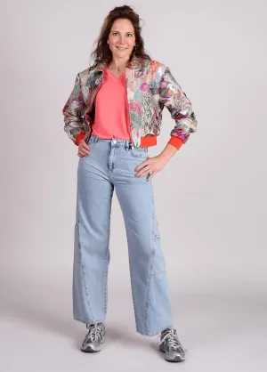 Studio Amaya Hailey bomber print papegaai
