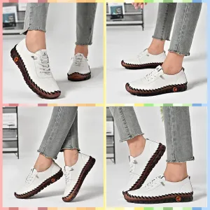 Stylish Women's Handmade Floral Embroidery Slip-on Loafers - Ultra-Soft Walking Shoes with Comfort Orthopedic All-Day Wear