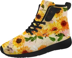 Sunflower Shoes for Men Women High Top Sneakers Casual Shoes Gifts for Girlfriend Boyfriend
