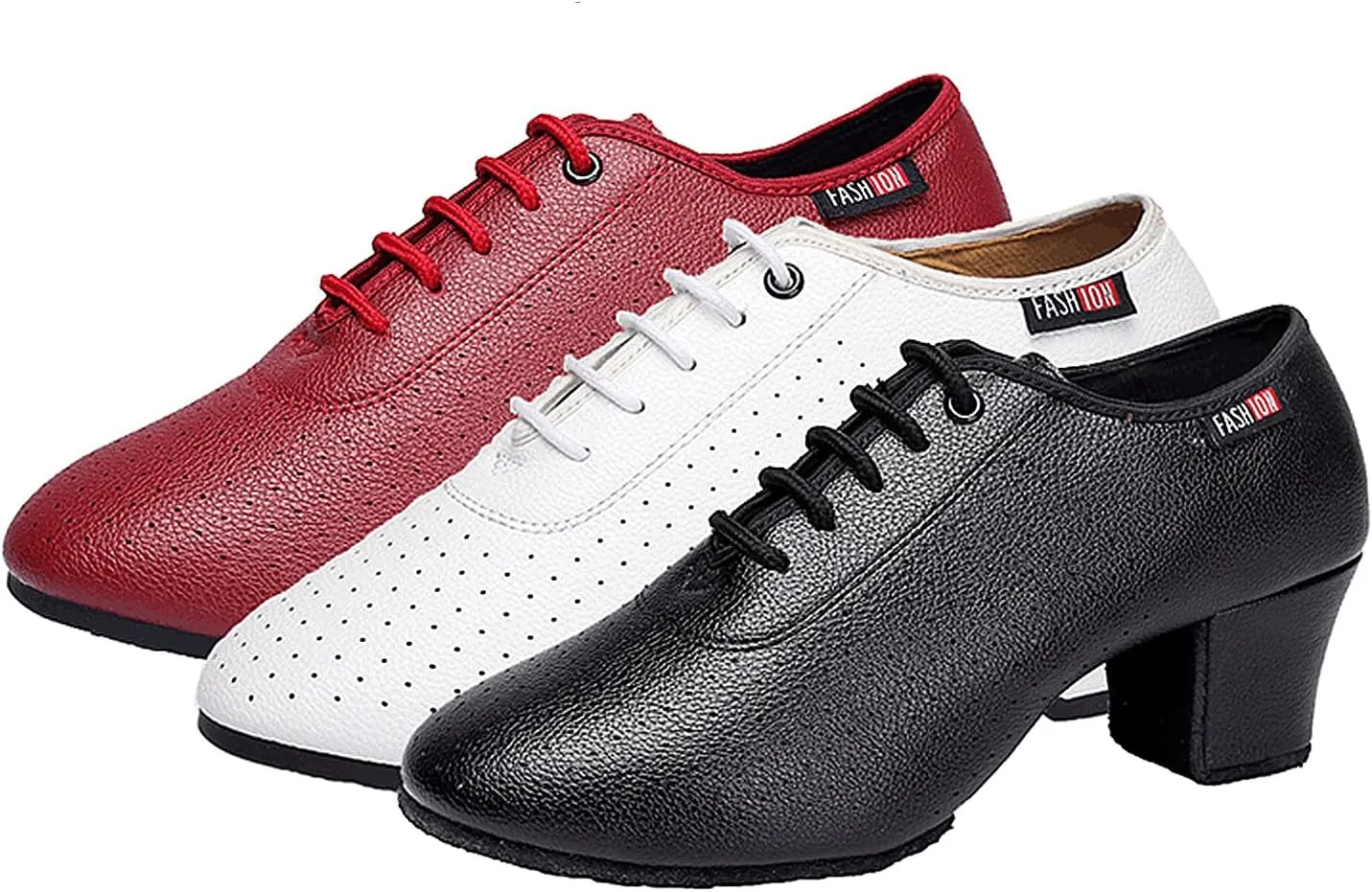 SWDZM Breathable Ballroom Dance Practice Shoes Women Latin Dance Shoes Low Heel Closed Toe