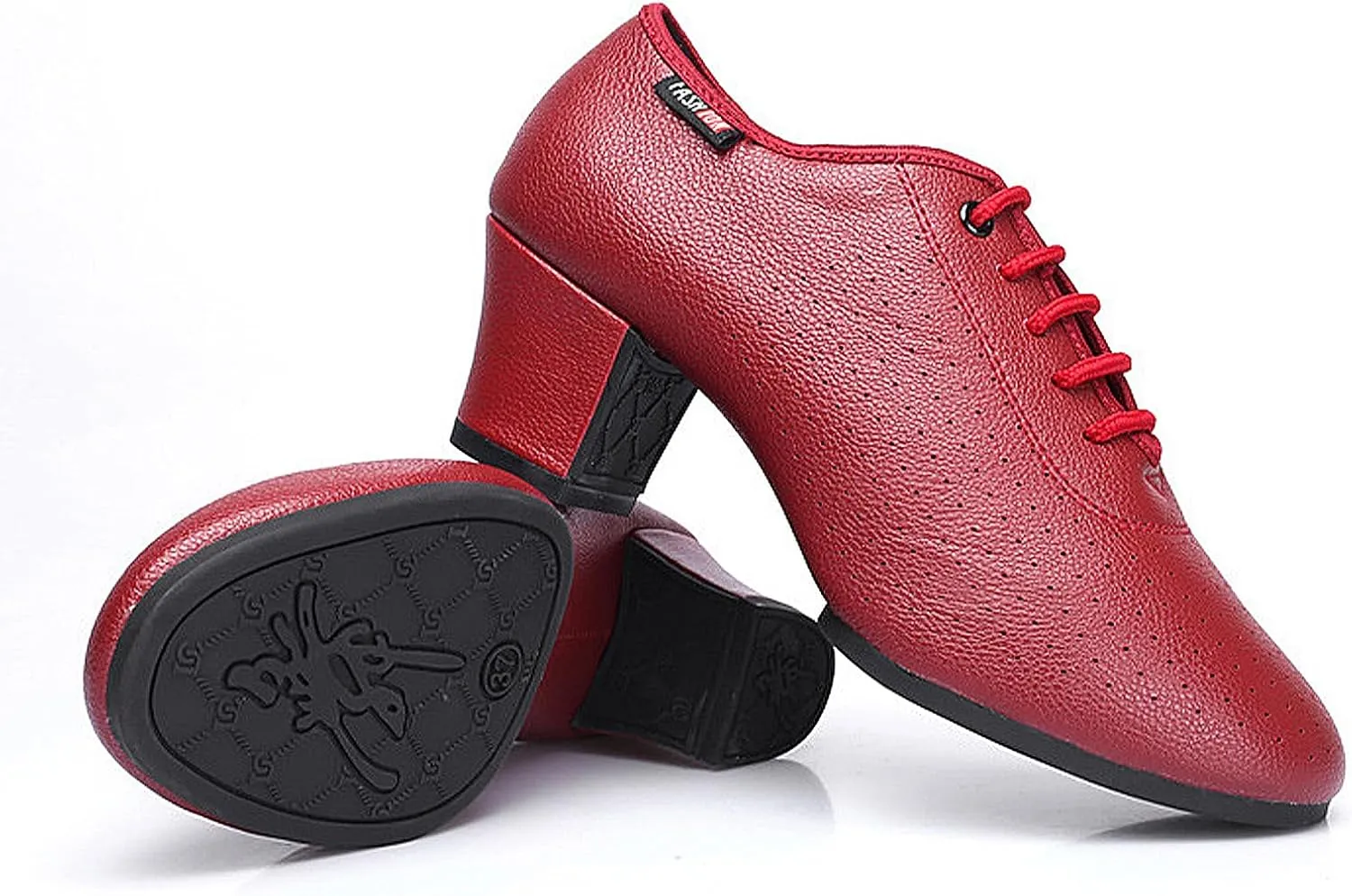 SWDZM Breathable Ballroom Dance Practice Shoes Women Latin Dance Shoes Low Heel Closed Toe