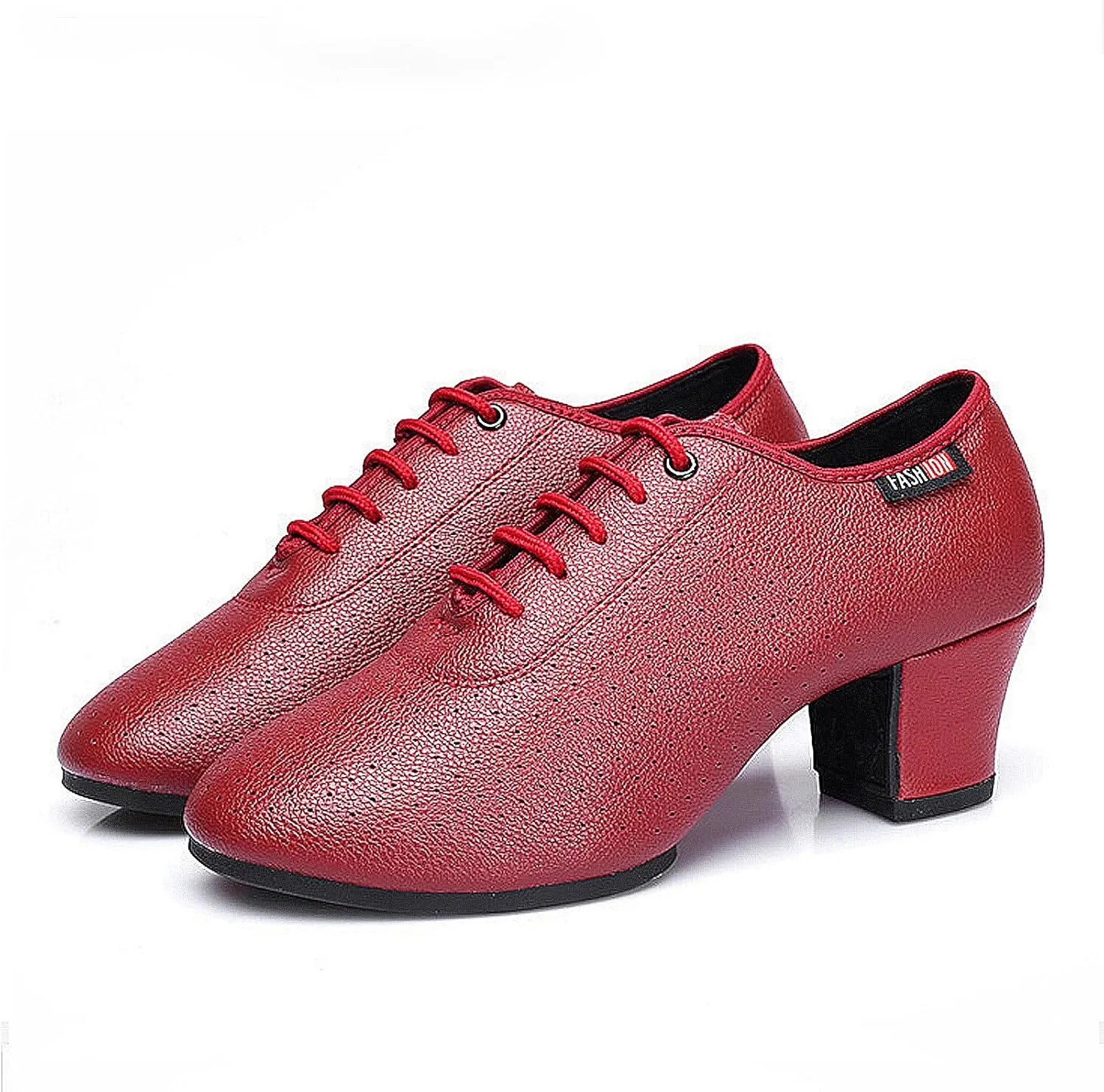 SWDZM Breathable Ballroom Dance Practice Shoes Women Latin Dance Shoes Low Heel Closed Toe