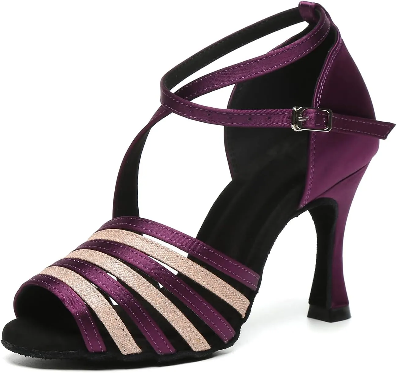 SWDZM Women's Latin Salsa Dance Shoes Ballroom Performance Comfortable High Heels for Women Dancing