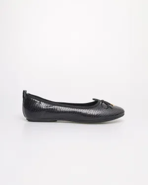 Tomaz NN375 Ladies Bow Flats (Black)
