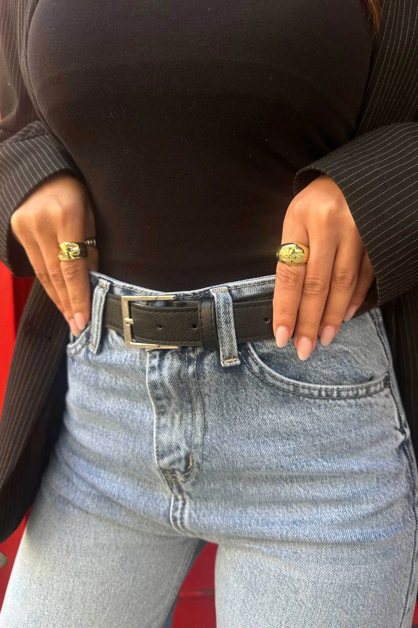 Ultra-Comfort - Wide-Leg - High-Waist Washed Light Blue Jeans