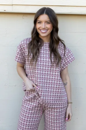 Vera Textured Mauve Top