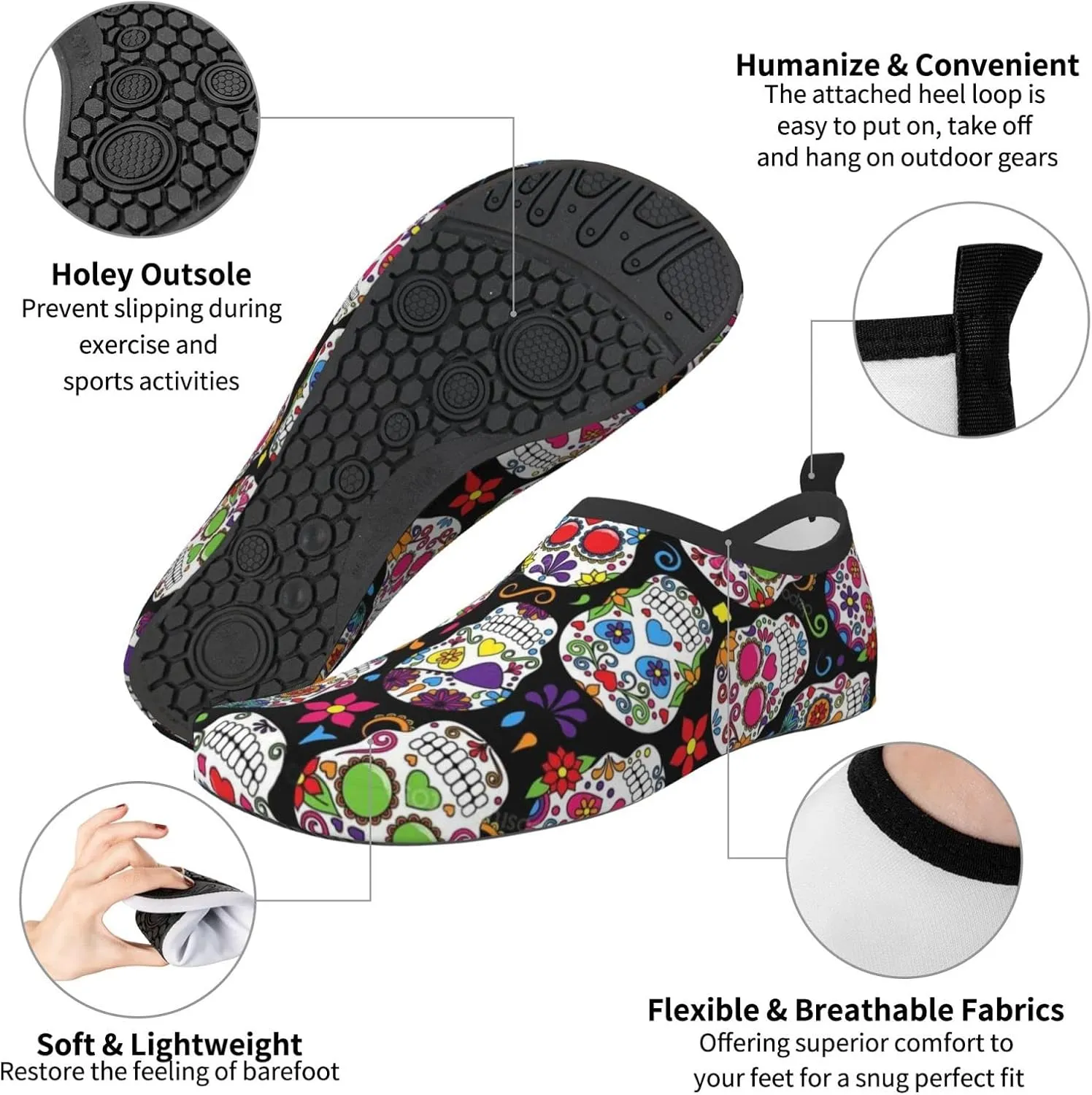 Water Sports Shoes Barefoot Quick-Dry Aqua Yoga Socks Slip-on for Men Women