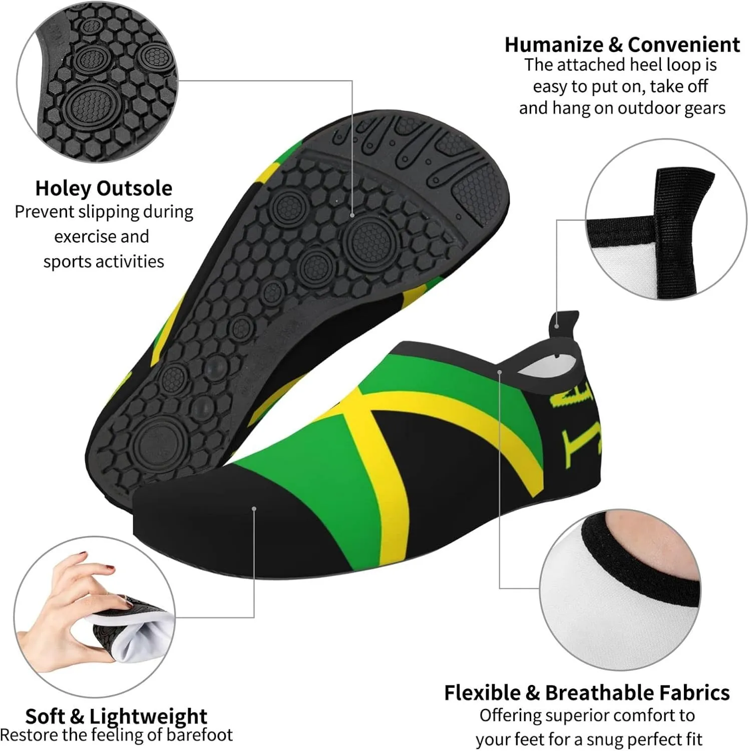 Water Sports Shoes Barefoot Quick-Dry Aqua Yoga Socks Slip-on for Men Women